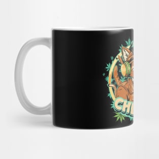 Pop Culture Cat in Hip Hop Gear smoke and chill out Mug